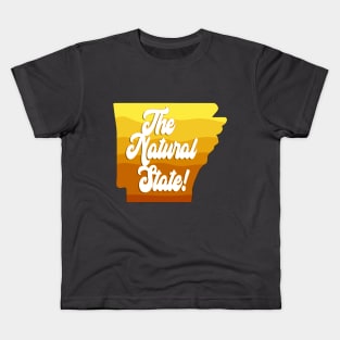 The Natural State - Arkansas Map Design Kids T-Shirt